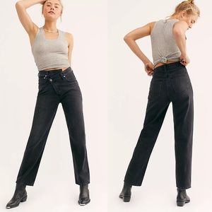 AGOLDE Criss Cross Jeans Black Savage Size 25 NEW